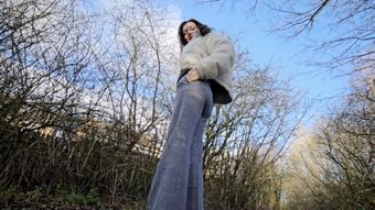 Grey trousers outdoor wetting peeing - January 28, 2024