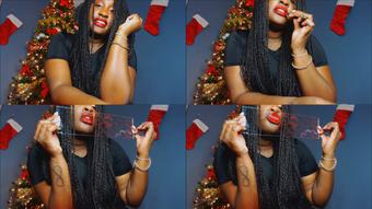 Red Lip  Kisses Under The Mistletoe
