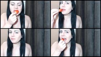Booty4U Eating Strawberries