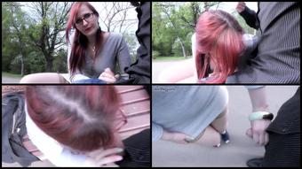 Cumwalk In Public Place After Blowjob   Sex Movies Featuring Ann Darcy