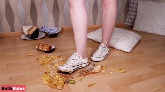 Converse Sneakers And Burger Meal Crush