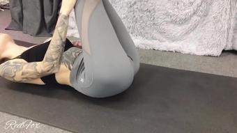 Tattooed Russian Babe Practices Sexy Yoga Poses Redfox Red Fox