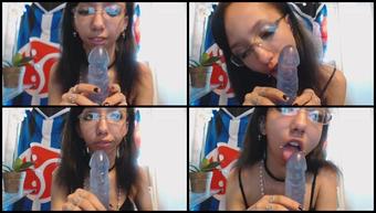 Missmarianne Pov Noisy Blowjob Jelly Dildo Spit Drool