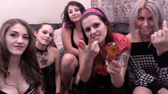 Five Domme POV Blackmail Sissification