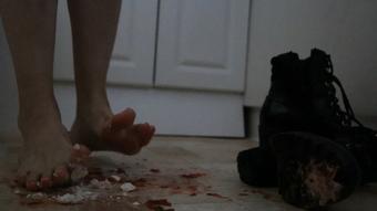 Watch me step on food