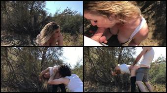 Blonde Gets Creampie From Personal Trainer Outdoors