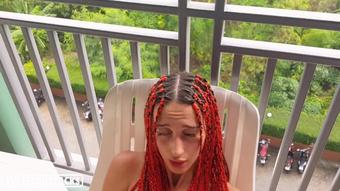 Beautiful Girl Play Pussy Sex Toys at the Resort - Amateur Solo