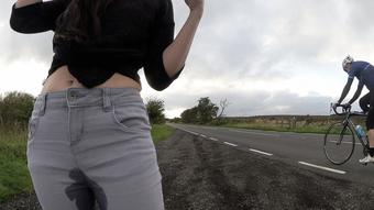 Grey jeans by the road - May 22, 2019