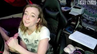 Riley Cyriis Sucking Cock While At Class On Zoom