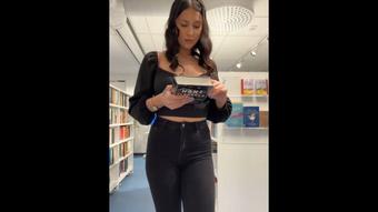 Sexy slut horny in the library day