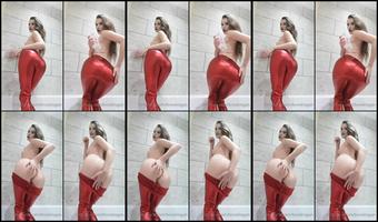 Brooklogan 14 07 2020 530719811 Oiling Up My Sexy Ass In Red Shiny Leggings And Wanting You To Jerk Off To Me
