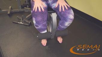 Heidi Nite Flashing Boobs N Feet In Gym - May 30, 2021