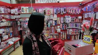 Milf Lilly naked,sex shop,puts butt plug in tight ass and tries on different panties