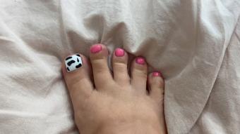 Rubbing your cock with my feet