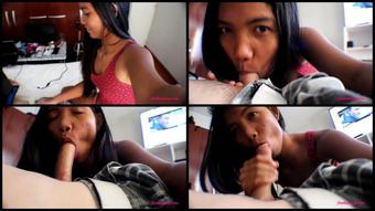 Timy Asian Thai Teen Heather Deep Films Everyself Giving A Deepthroat Throatpie