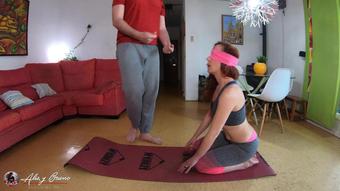 My teacher cheats on me with a sensory yoga session and fill my pussy