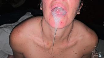 A cumslut at play