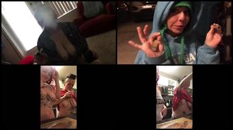 Camille Campbell 4202018 Weed Smoking Out Of Glass Comp