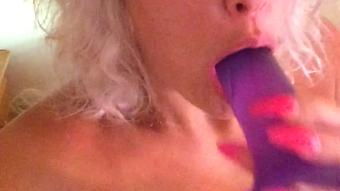 Dildo sucking practice