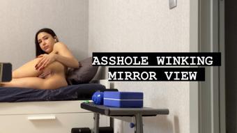 Asshole winking mirror view - November 10, 2023
