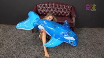 Chelsea Inflates  Blue Translucent Whale