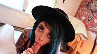 20 - Big Tit Goth Teen Sucks & Fucks