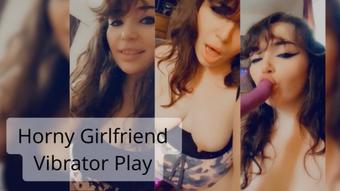Horny Gf Rides Vibrator