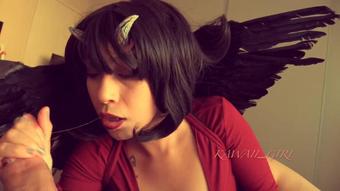 [2016.10.14] Sucked Off By The Succubus Girl - Halloween Cosplay