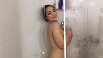 Girl showing off in the Shower - October 07, 2019