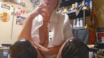 Smoking in sensual clothing - March 08, 2023