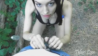 Telari Love Public Blowjob And Cum Swallowing