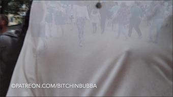 Solo Braless At A Festival