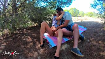I pick up a naughty hitchhiker but we ran out of gas and to hang out we fucked in a public park