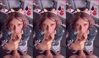 TikTok Whore Suck Cock And Get Cum On Her Face / POV Blowjob - CyberlyCrush