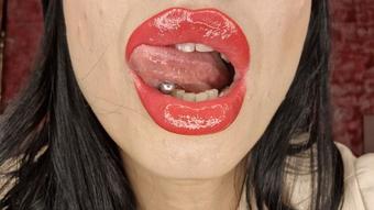 Lipstick and tongue mindfuck part 1