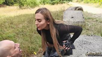 Goddess Lena - Suck my OTK boots!