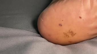 Ebony Girl Shows Off Her Dirty Feet