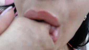 Lactation Delight: Woman Squeezes Milk with Nipple Extractor