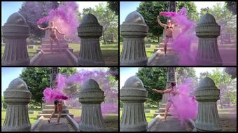 Musclegeisha 20 09 2020 930299752 Slow Motion Hot Pink Smoke Grenade Geishaandgrenades 6 10 The Las