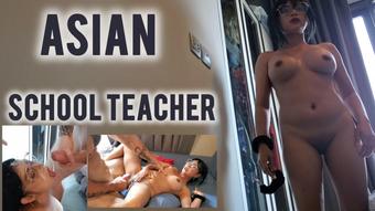 Asian School teacher Swallow Cum Covered Face and Squirt - May 24, 2025