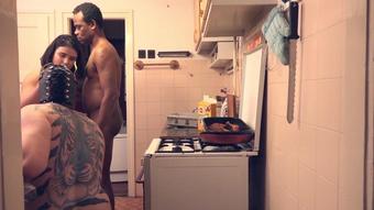 Gymbabe Sunday Dinner Cum Eating Cuckold