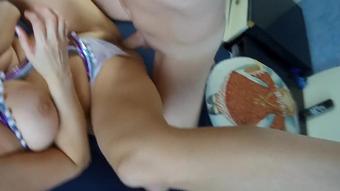 My husband’s best friend fucks me in the ass upside down!