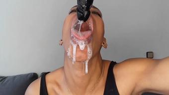Drooly Sloppy Dildo sucking - March 10, 2022