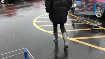 Buddahsplayground Rain Boots In Public