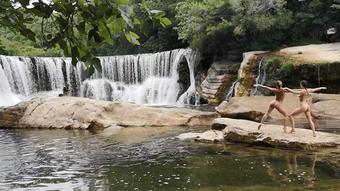 BTS - Duo at the Waterfall with Rachelle