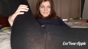 Horny Teen Masturbating in Leggings