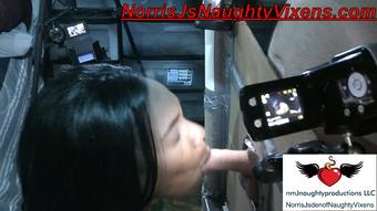 Bella Star trys my Gloryhole trainer