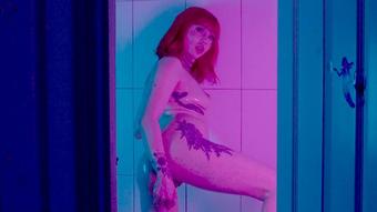 Glitter oil tease and unicorn dildo fuck