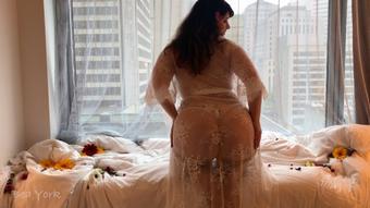 Floral and Lace Window Masturbation - July 22, 2019