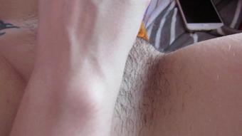 Cuteblonde666 Feather Teasing My Hairy Pussy